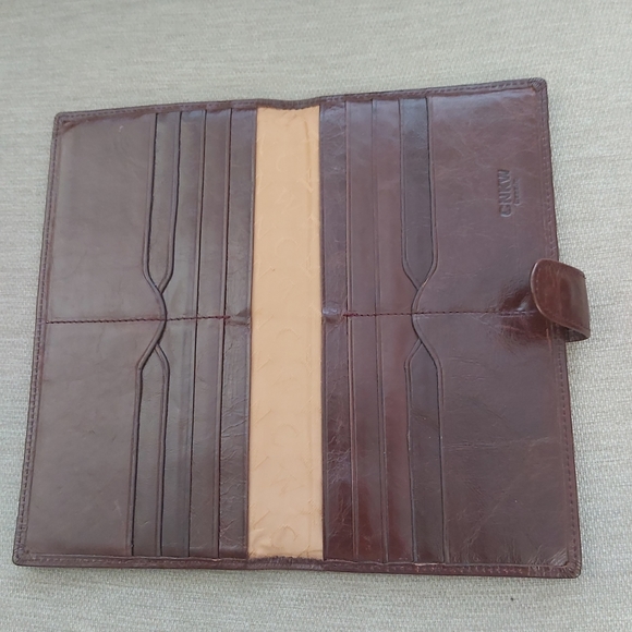 CNKW Canada brown leather bifold cards wallet - Picture 4 of 8